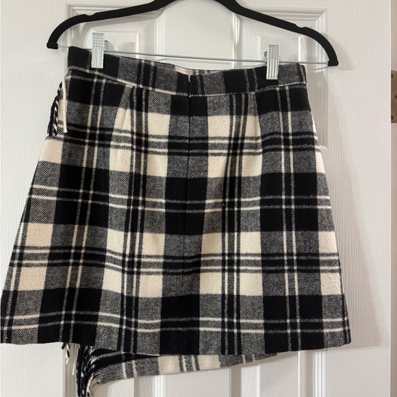 ANTONIO MELANI Plaid Fringe Skirt - Picture 5 of 7